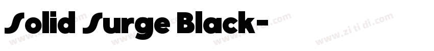 Solid Surge Black字体转换 Solid Surge Black字体转换